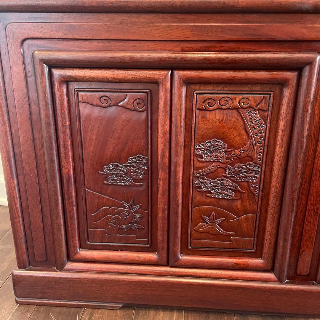 唐木家具 【美品】茶箪笥 ヴィンテージ　飾り棚 アンティーク家具　和家具