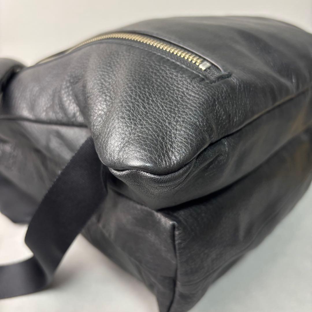 美品✨chi.wata リュック レザー 幾何学 本革 ブラック チワタ A4◎