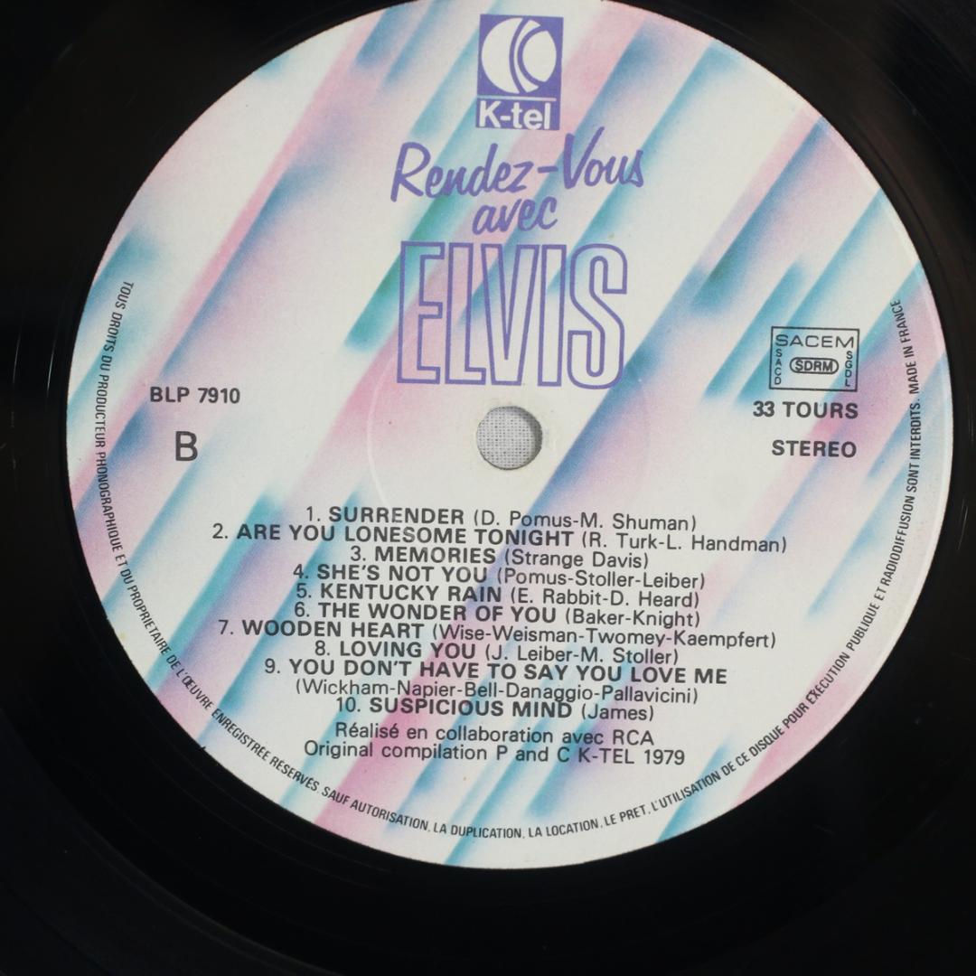 仏LP Rendez-Vous Avec Elvis Presley フランス盤