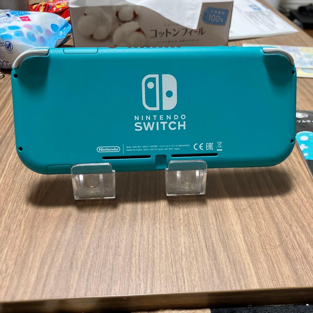 コ*ア様 Nintendo Switch Lite ターコイズ + 強化ガラスフ