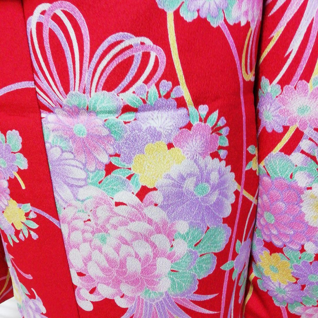 七五三　着物セット　赤色　薄紫　7歳　美品