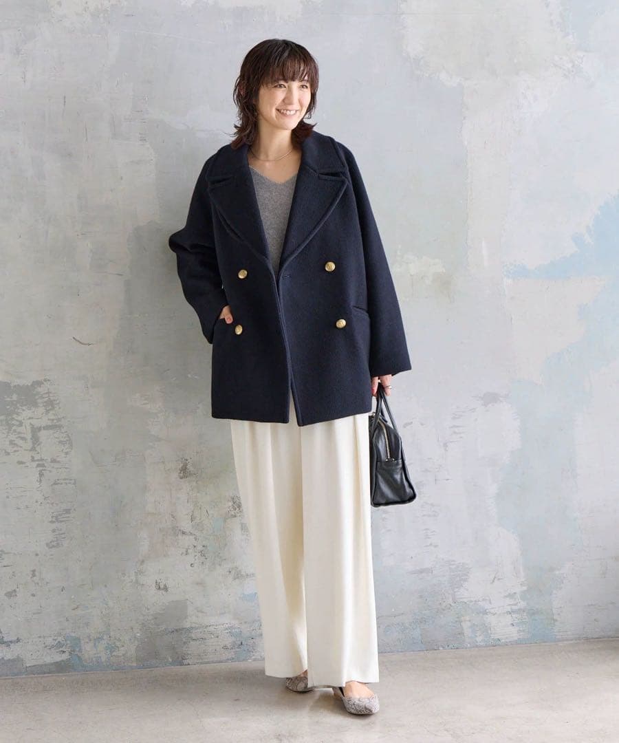 RIVE DROITE ラグランPコート ネイビー リヴドロワ