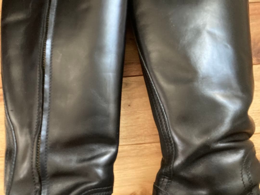 MIUMIUブラックレザー ロングブーツ 38.5