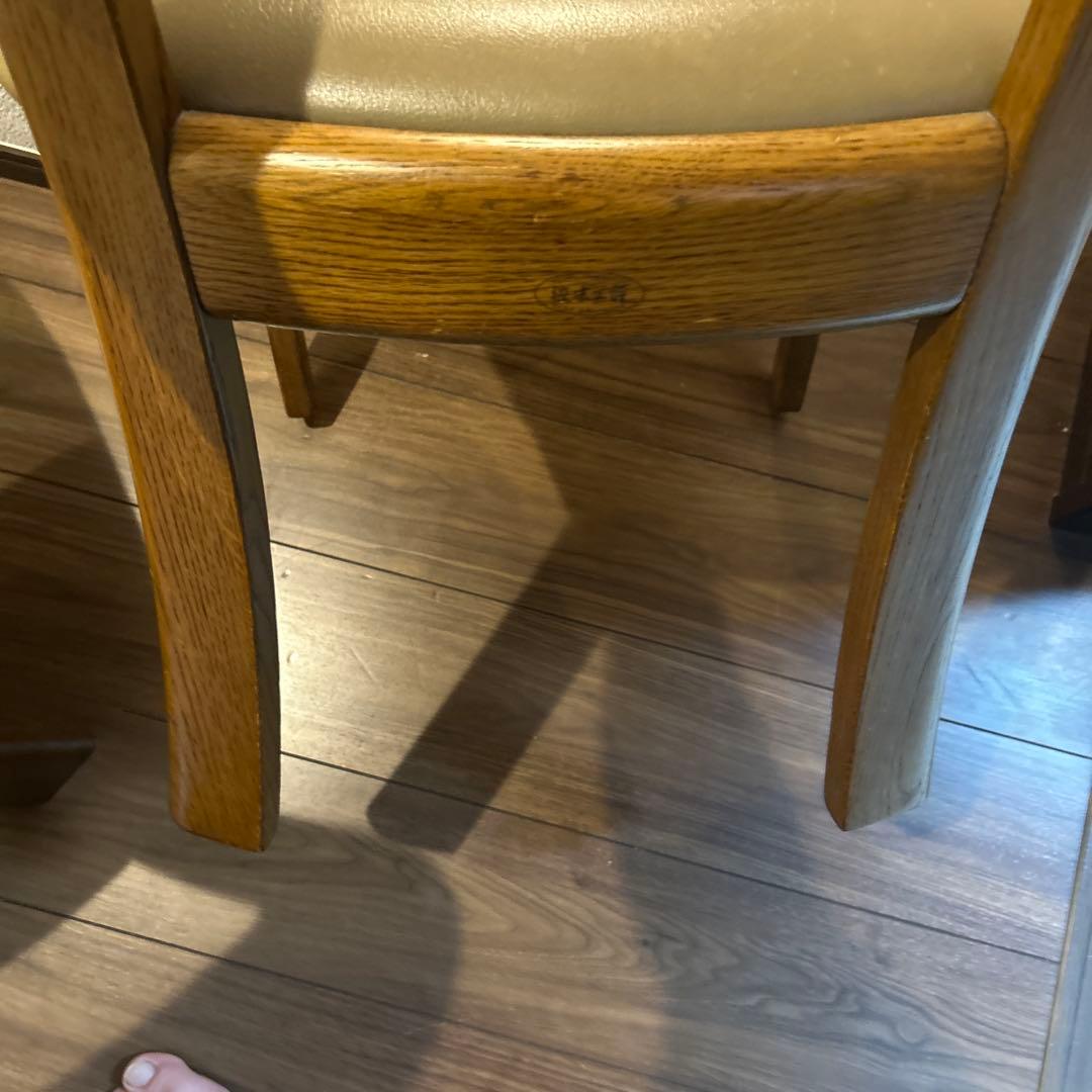 激レア　浜本工芸 2脚　ダイニングチェア 昭和レトロ 皇室御用達 老舗家具