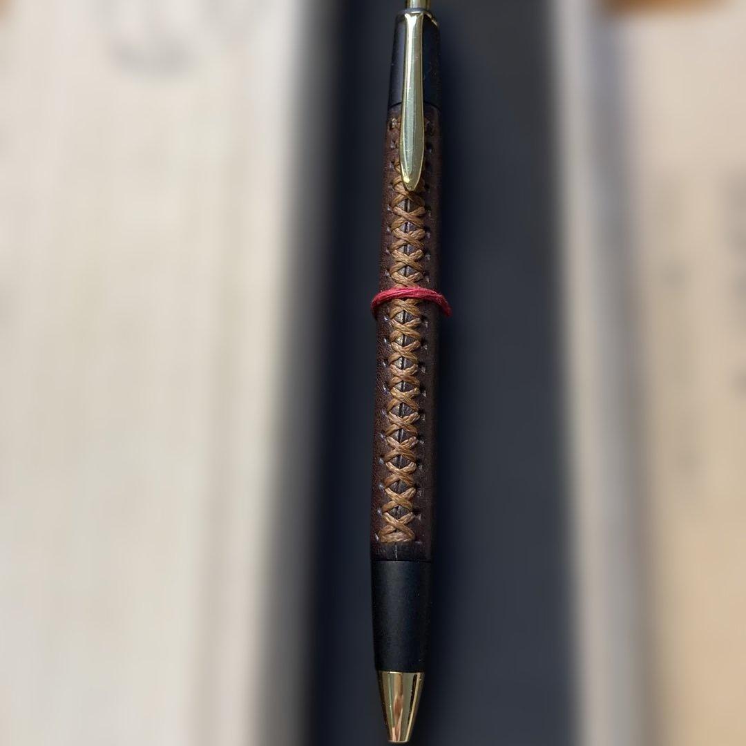 シックザール 革軸ペン プエブロ タバコ　シャーペン
