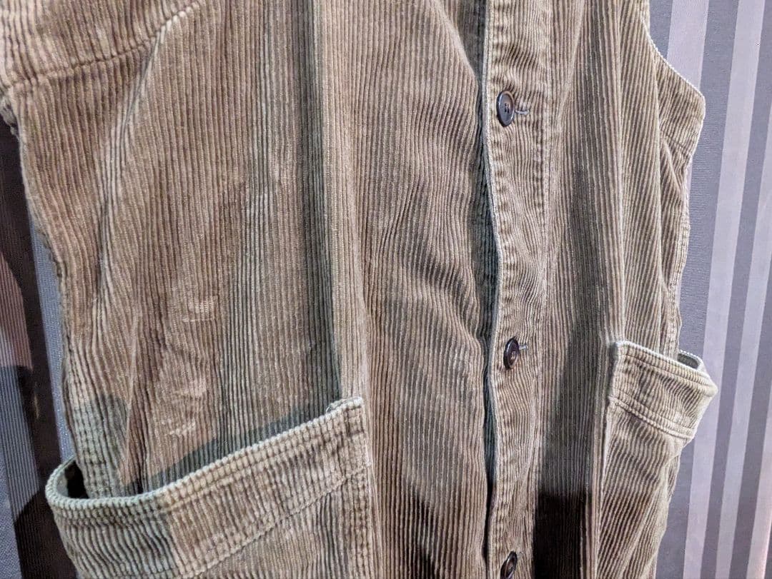 GO HEMP ゴーヘンプ コーデュロイオーバーオール ブラウン サイズ32