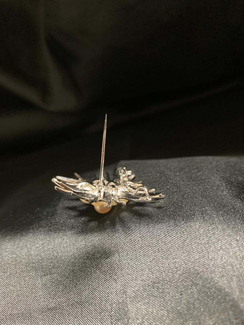 MIKIMOTO ミキモト ブローチ パール 7粒 7珠 925 皇室御用達