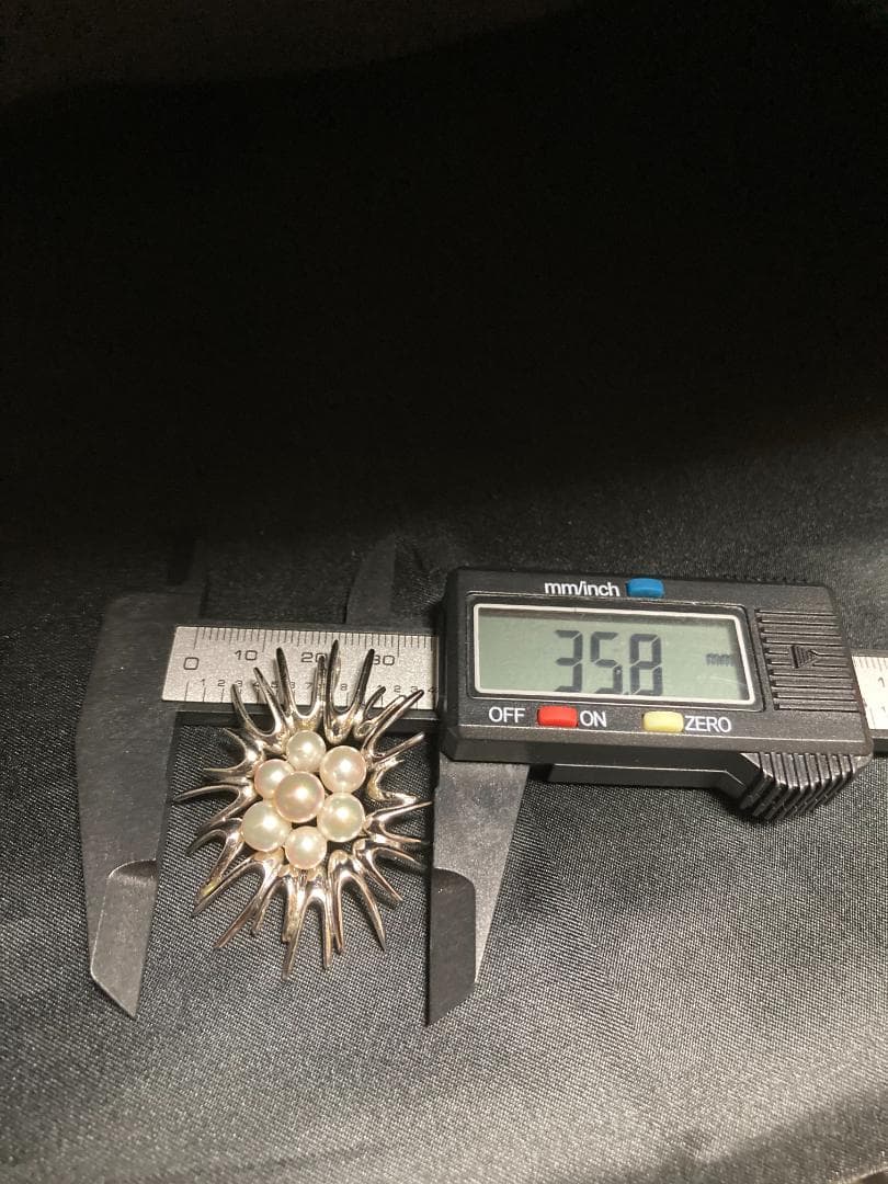 MIKIMOTO ミキモト ブローチ パール 7粒 7珠 925 皇室御用達