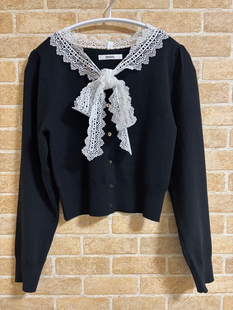 【USAGI ONLINE限定】レースボウタイカーディガン