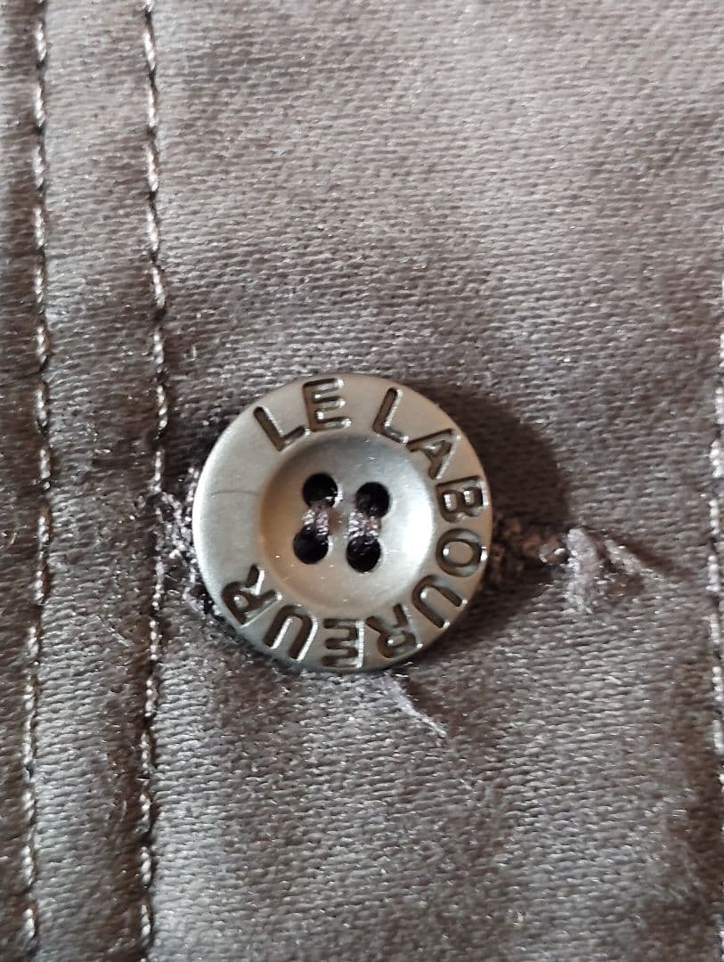 ルラブルール ブラックモールスキンジャケットカバーオールフレンチワークサイズ2