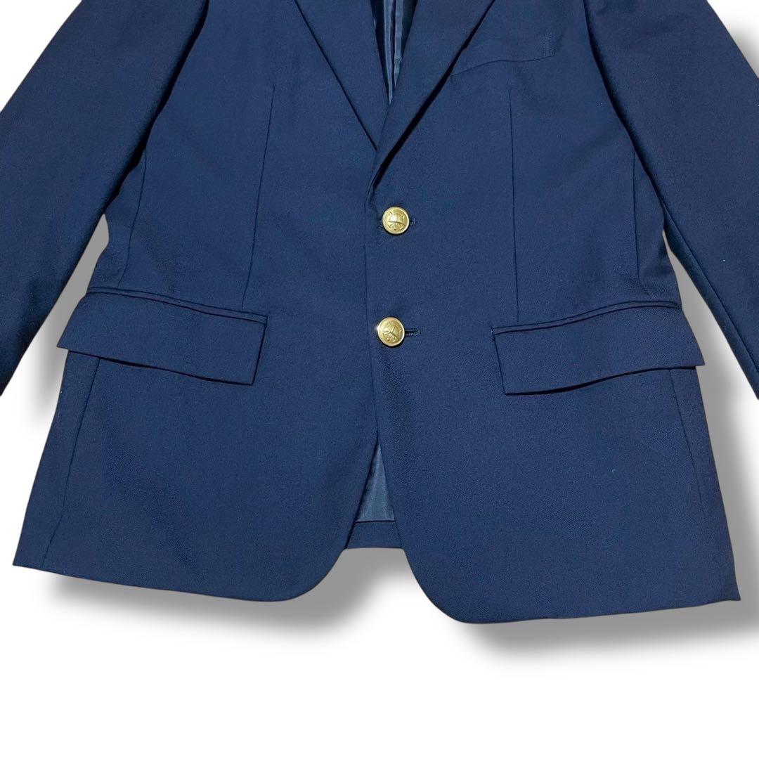 美品 ポロ ラルフローレン 160フォーマルセットアップスーツ 金ボタン 紺ブレ