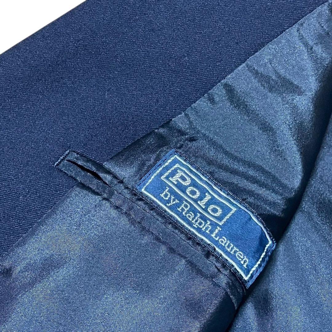 美品 ポロ ラルフローレン 160フォーマルセットアップスーツ 金ボタン 紺ブレ