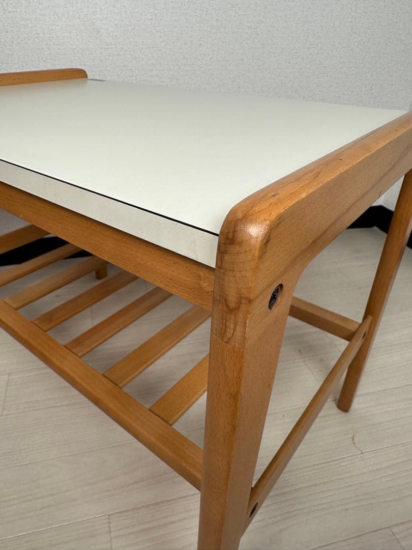 カリモク 白天板 サイドテーブル テーブル ビンテージ レトロ ※i4※