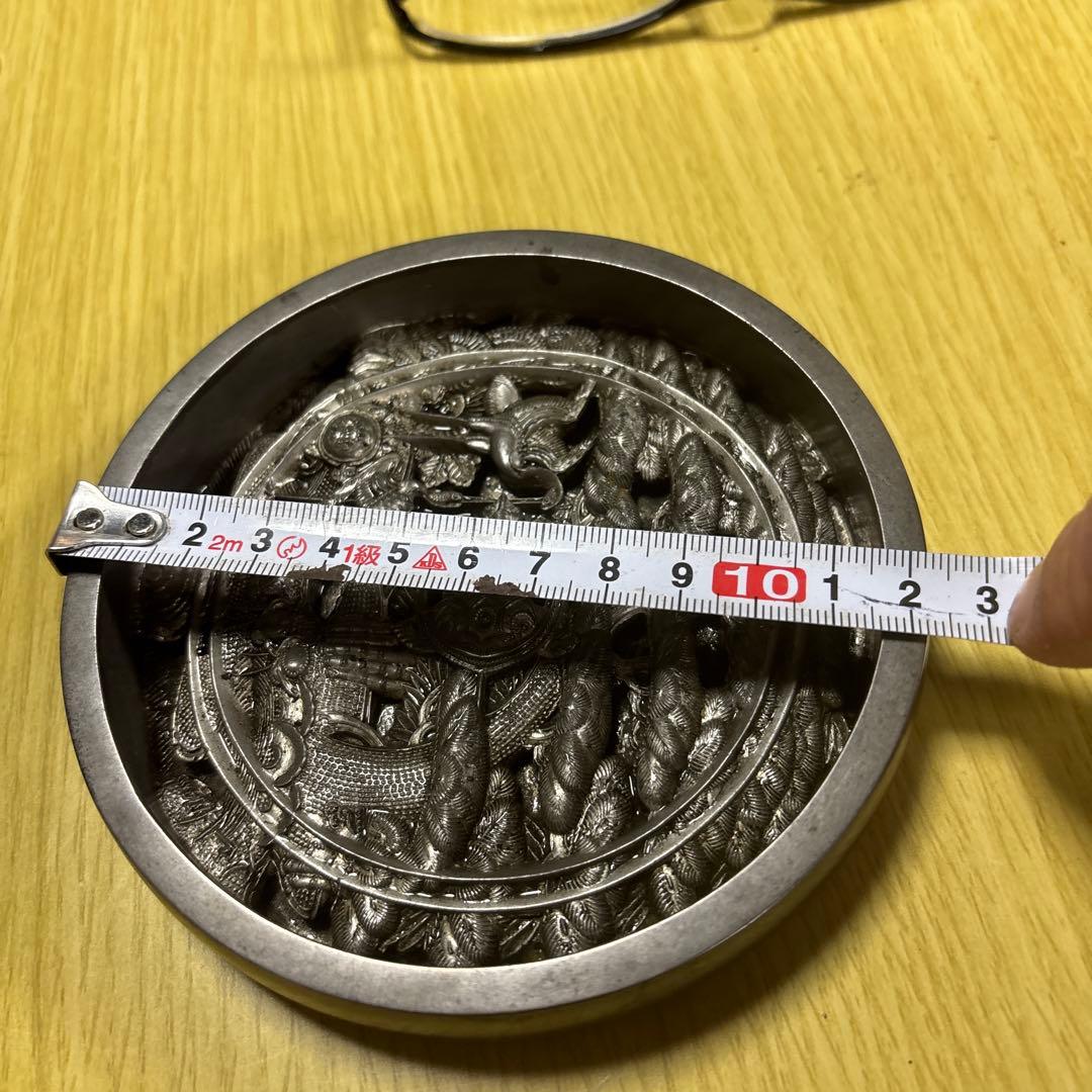 希少〇状態良〇大名道具〇作家物〇江戸時代　古鏡　円鏡　鶴亀松