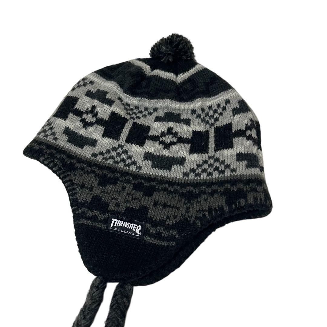 美品 Supreme x Thrasher Earflap Beanie