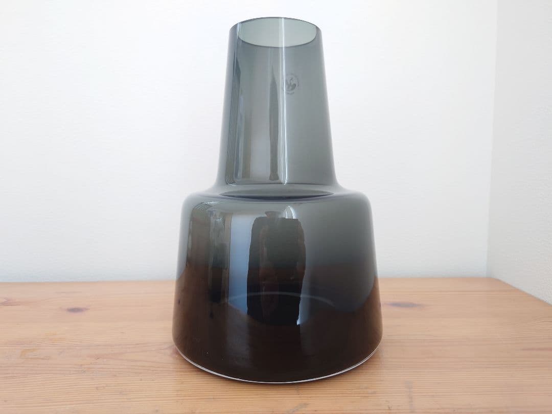 ★ホルムガード フローラベース24cm★検)花瓶 廃盤フラワー スモークグレー