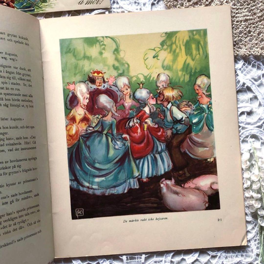 RN80 洋書古書 北欧ヴィンテージ ☆スウェーデン アンデルセン童話