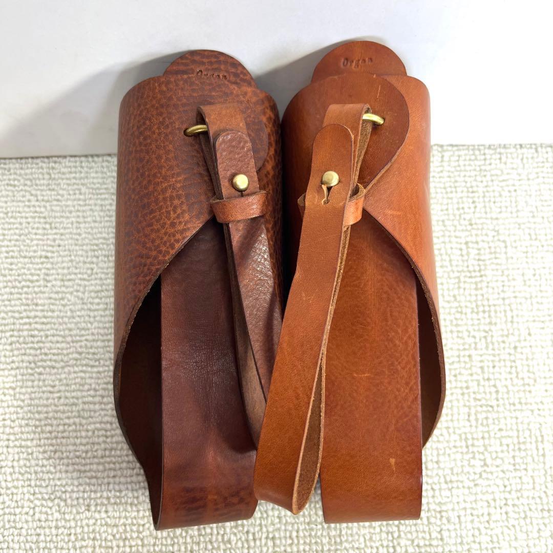 美品 organ オルガン ボトルホルダー 本革 水筒 HERZ 1個