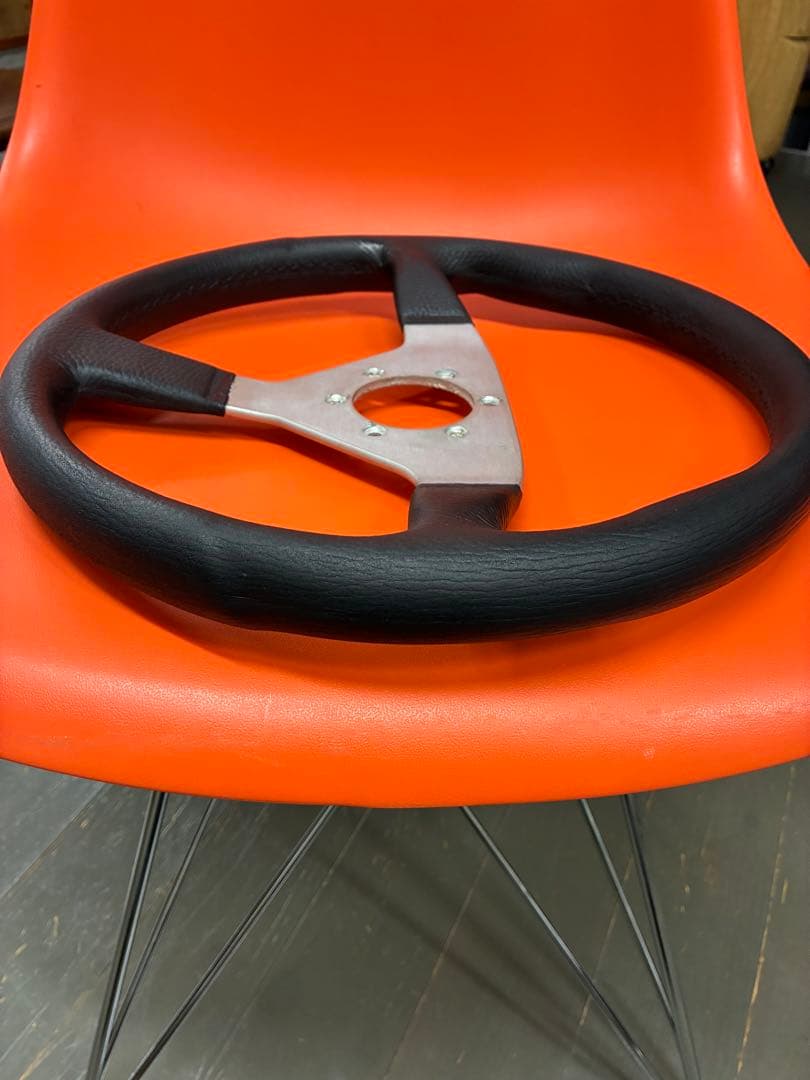 momo ステアリング　モモ　ベローチェ　シルバースポーク　34パイ　旧車　昭和