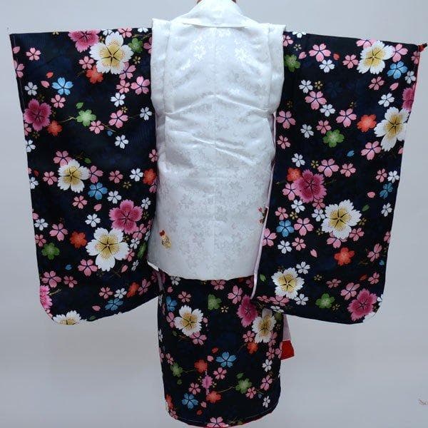 七五三 三歳 女児 被布 着物セット 日本製 綸子地 陽気な天使 お仕立て無料