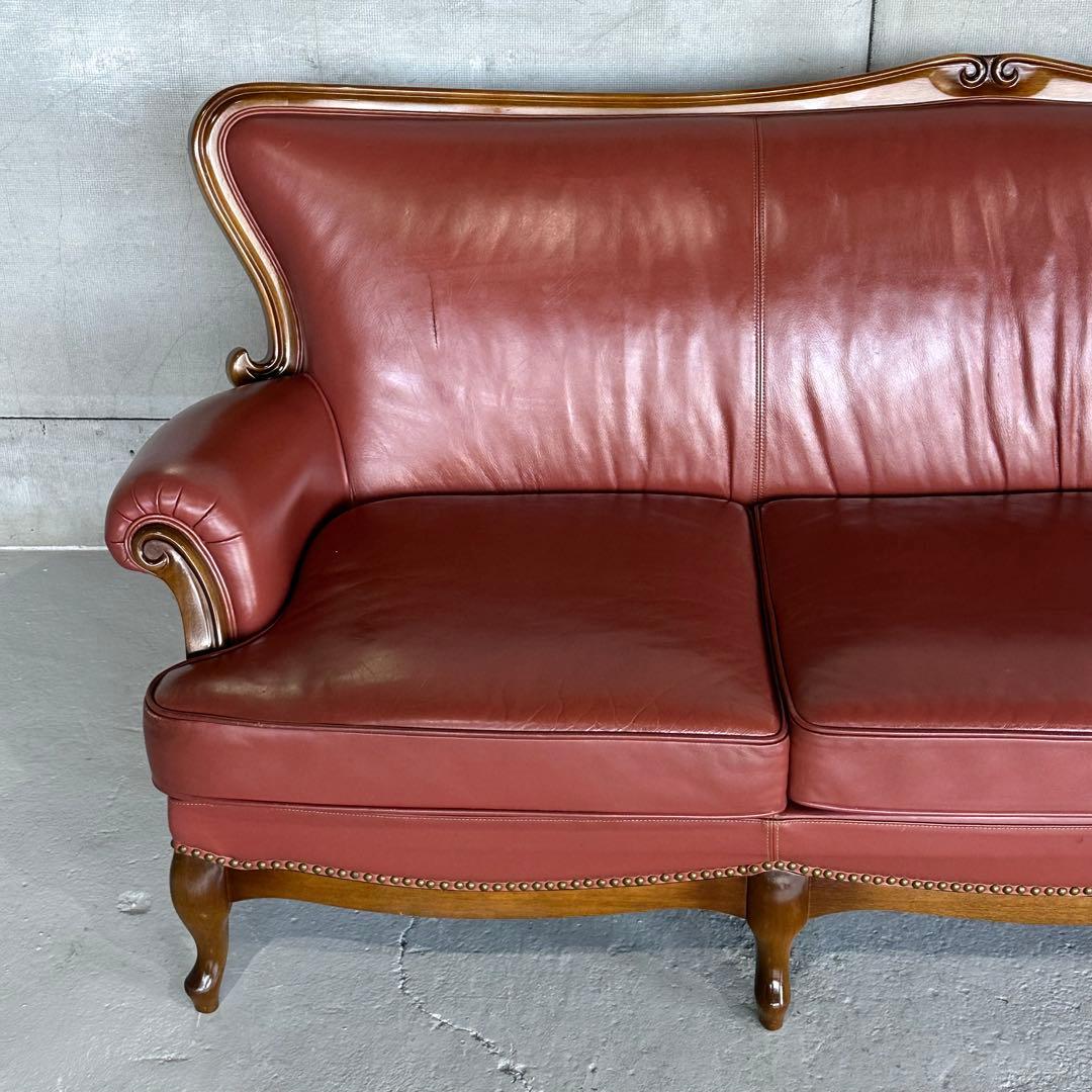 ✦マルニ木工✦ Maruni／クラシック レザーソファ 3人掛け 本革