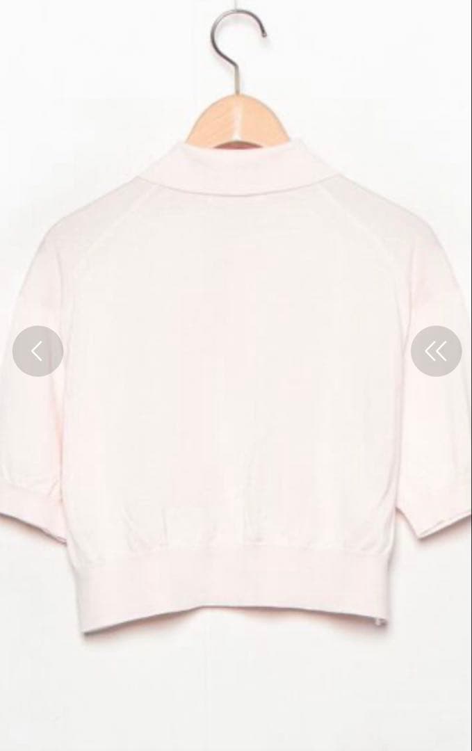 【AULAREE】silk knit short polo 半袖ニット1