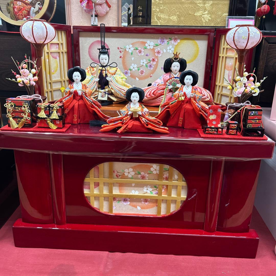 ひな祭り＊雛人形＊収納五人飾り