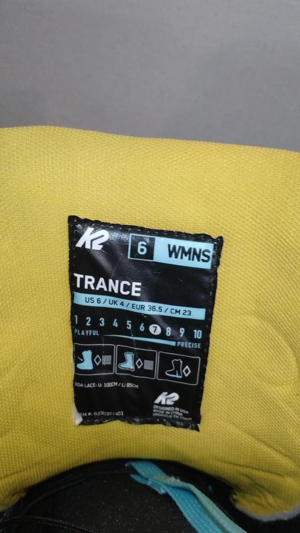 ■新品■ K2 TRANCE 23cm レディース WBOA搭載 スノボブーツ