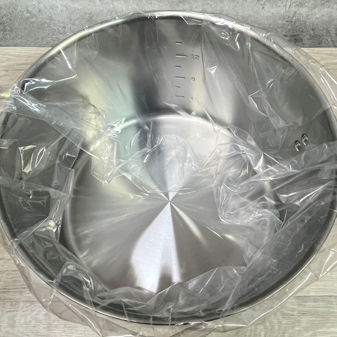 未使用 中尾アルミ製作所 キングデンジ 半寸胴鍋 33cm 18L nakao