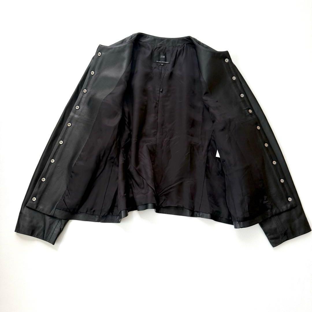 未使用に近い✨サイズ44✨23区 中村アン着用　ラムレザージャケット　黒　希少