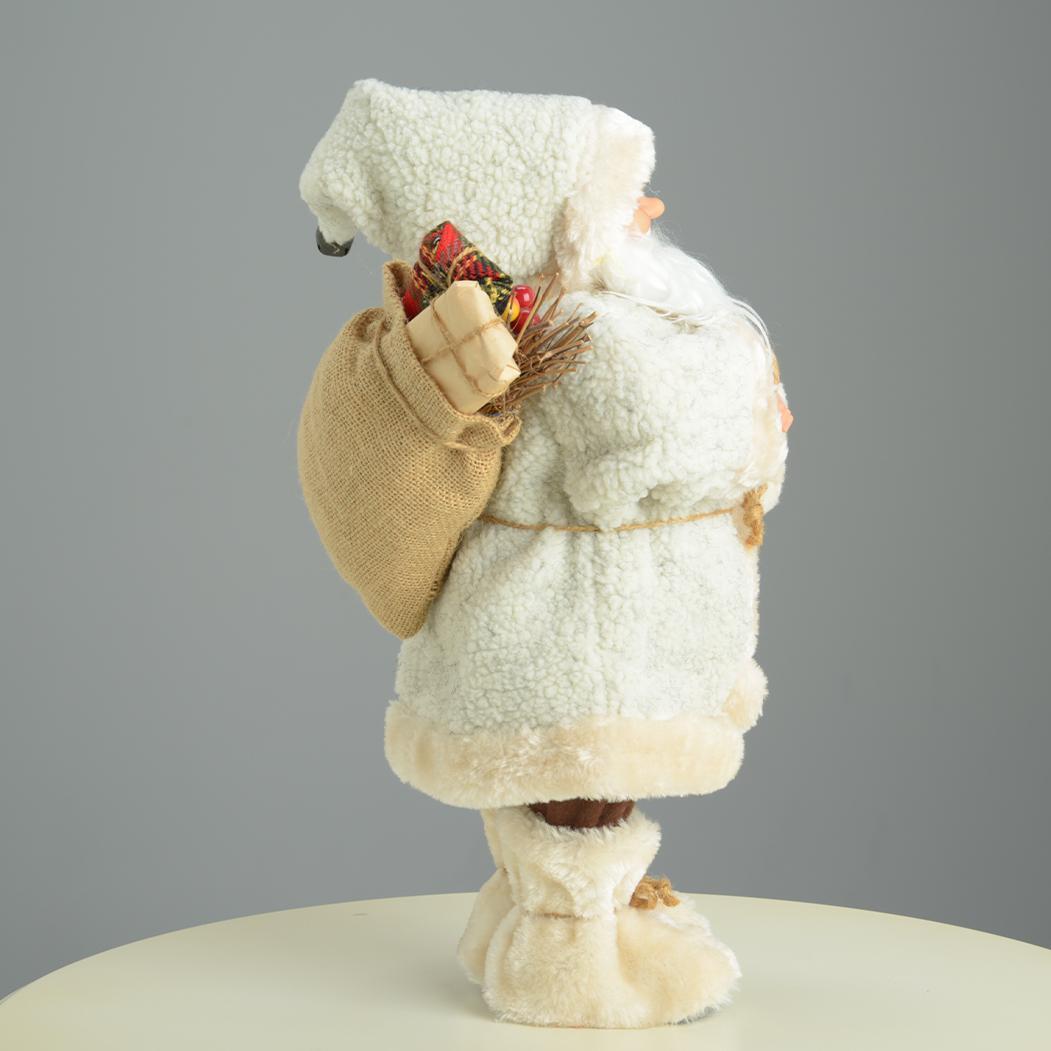 大きな白いサンタクロース　 人形 　ホワイトサンタ 　 置物　身長45㎝