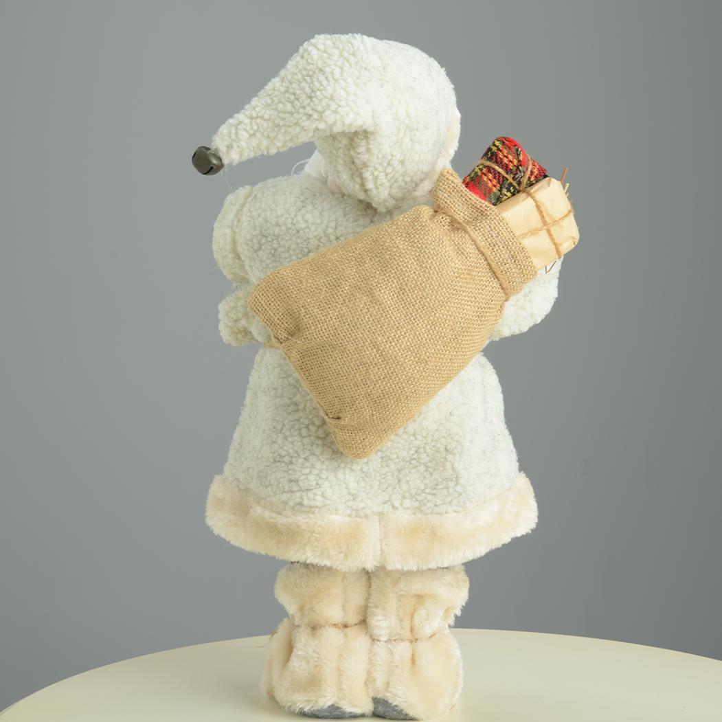 大きな白いサンタクロース　 人形 　ホワイトサンタ 　 置物　身長45㎝