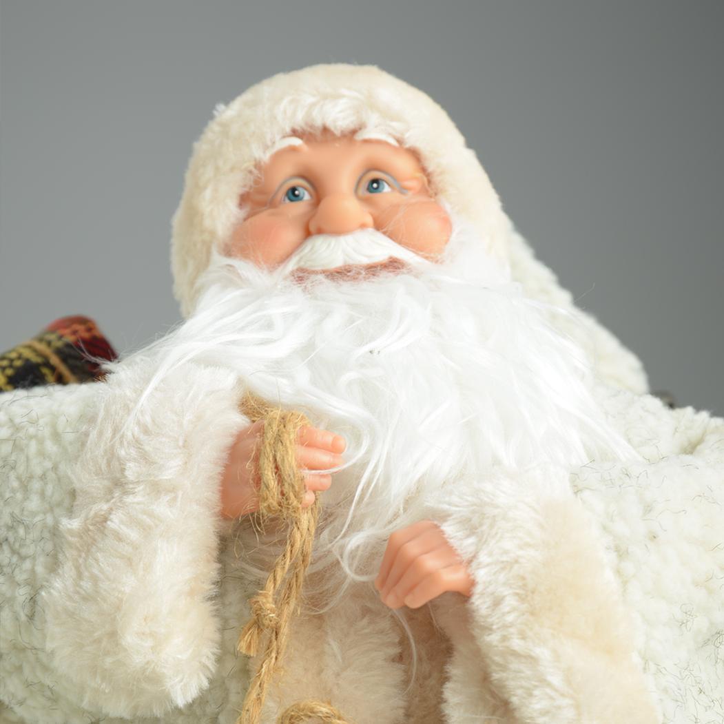 大きな白いサンタクロース　 人形 　ホワイトサンタ 　 置物　身長45㎝