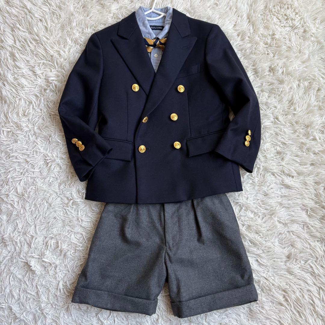 ラルフローレン✨フォーマルセットアップ スーツ 豪華4点 110-120 紺ブレ
