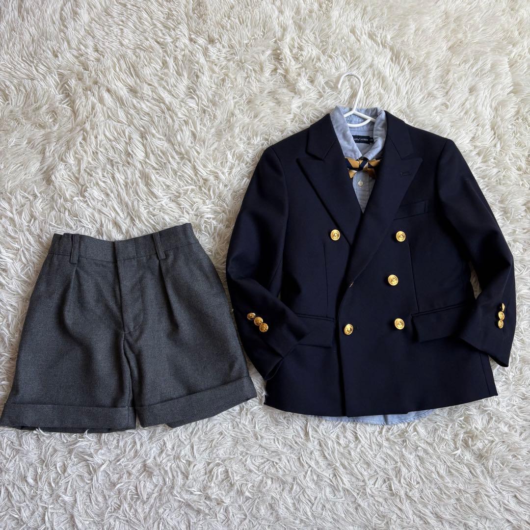 ラルフローレン✨フォーマルセットアップ スーツ 豪華4点 110-120 紺ブレ