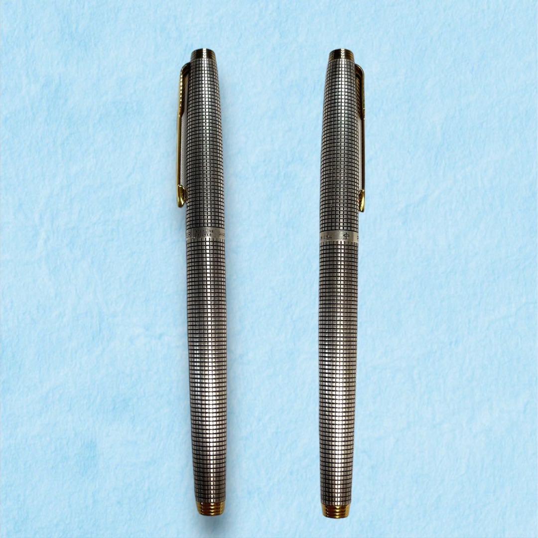 ★貴重！PARKER パーカー 万年筆　#75 スターリングシルバーシズレ