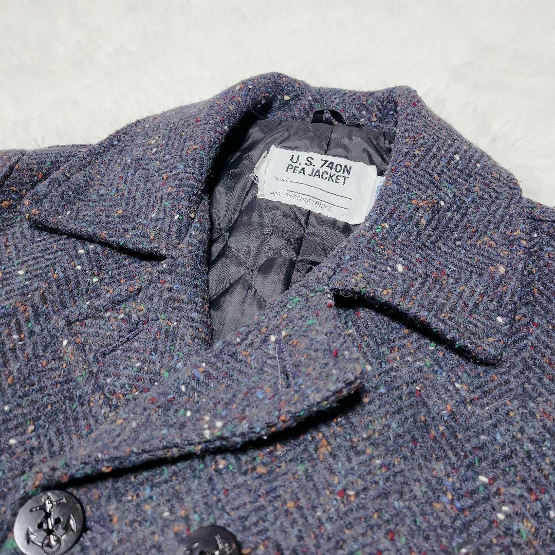 激レア ツイード✨SCHOTT U.S.740N Pコート 740MT 42