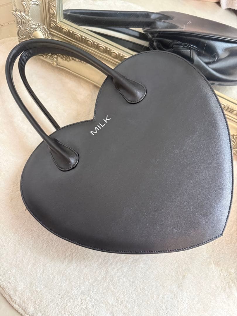 MILK ハートバッグ ブラック