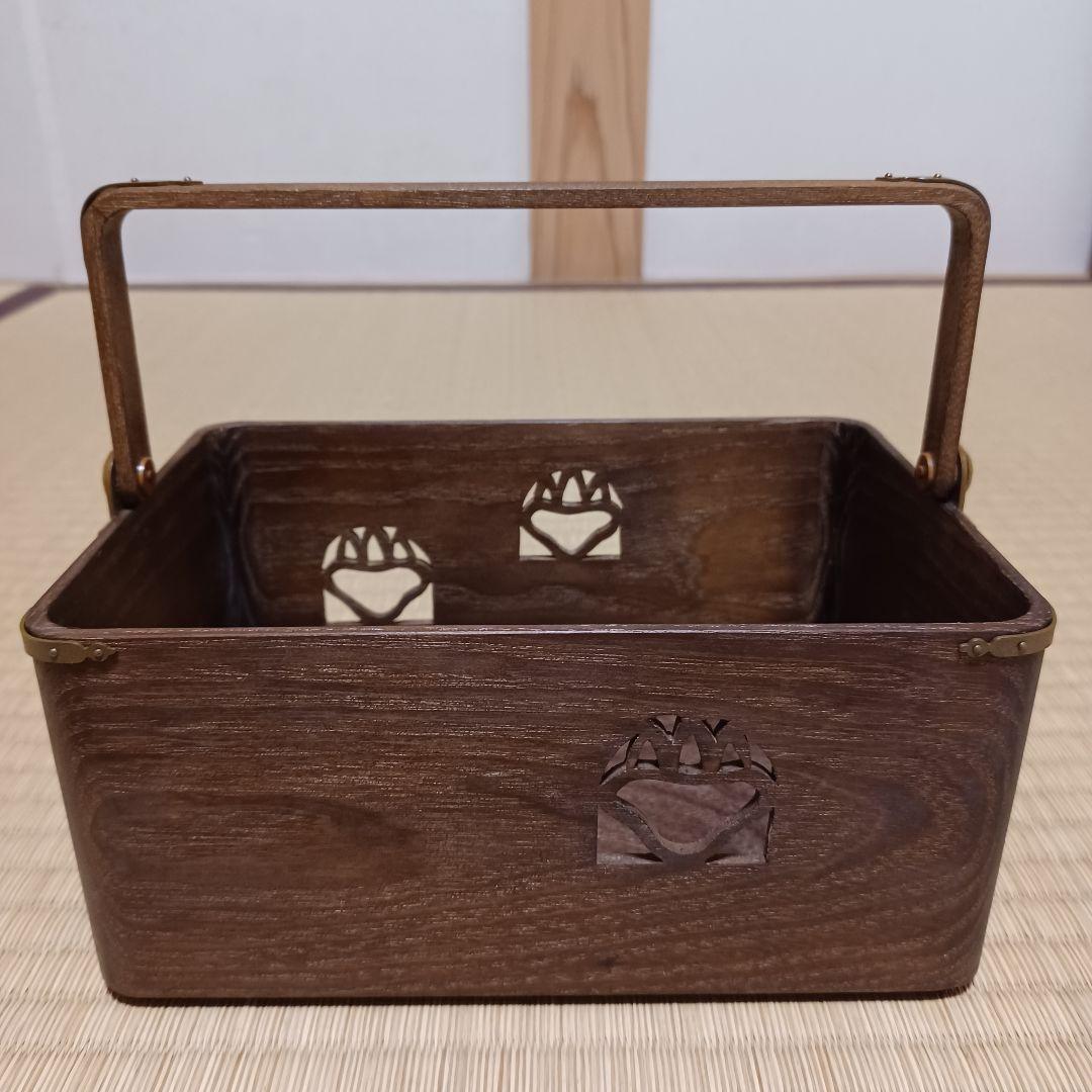 桐透　手付　莨盆　鵬雲斎好　裏千家　茶道具　木製　⑬