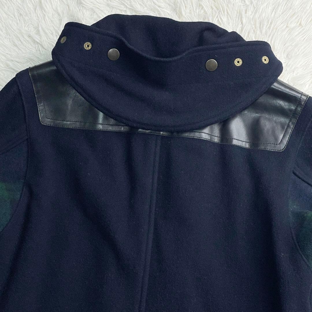 COMME des GARCONS MAN 11AW レザー切替 ダッフルコート
