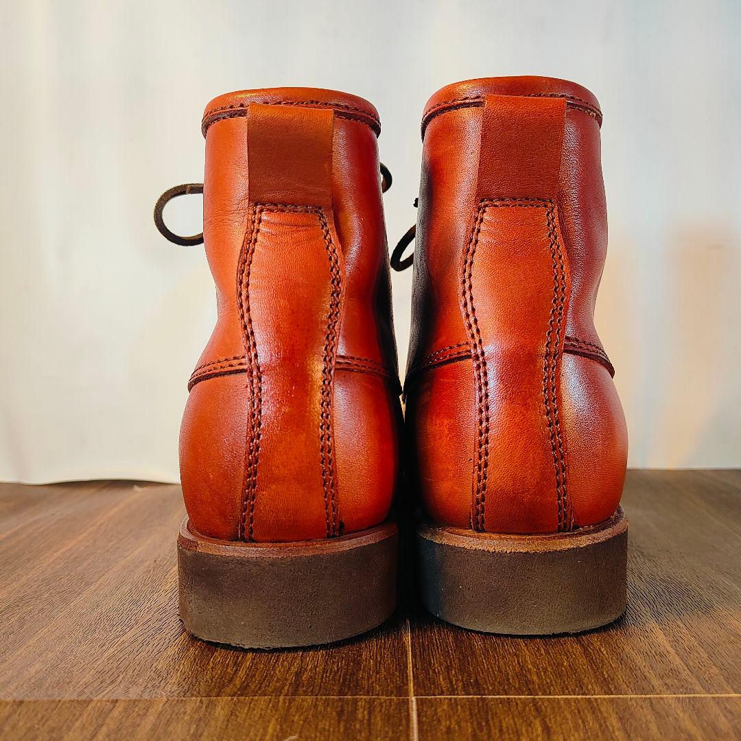 【未使用級極美品】HEELANDTOE　高級バーガンディワークブーツ　イタリア製