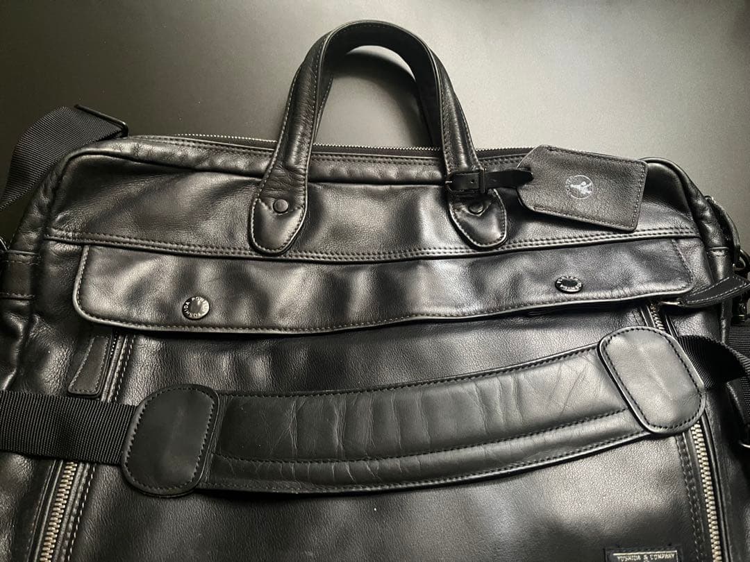 【美品❗️】PORTER ブラック レザー ショルダーバッグ　本革