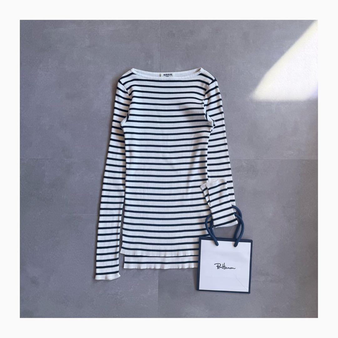 【美品✨】AURALEE × RonHerman 別注 ギザボート 白黒