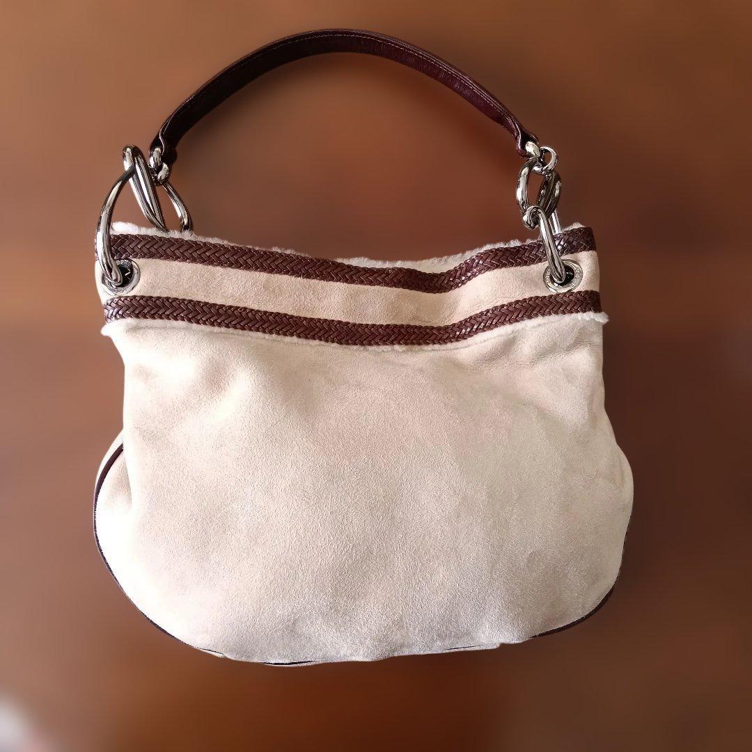 LOEWE　素敵なムートンのオシャレバック　メタルロゴ　2/8まで