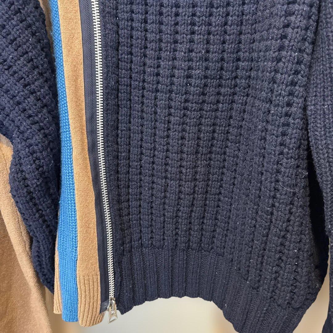 sacai 20AW ジップアップウールニットブルゾン サイズ3