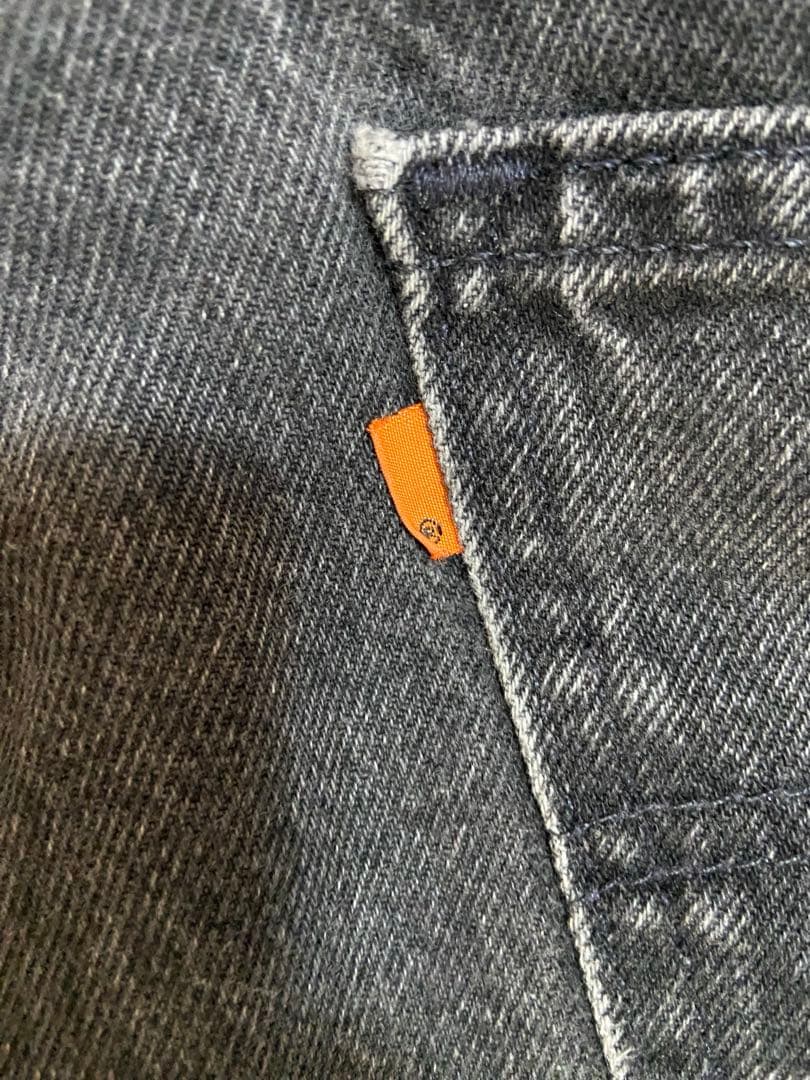(値下げ)リーバイスブラックデニム505 W33 L30 ®️オレンジタブ