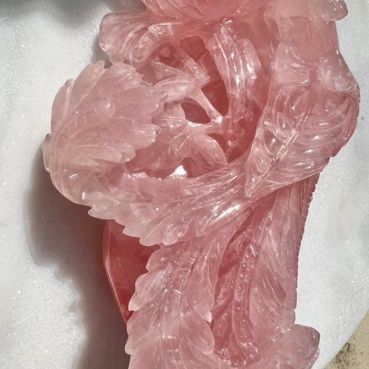 ローズクォーツ 鳳凰/牡丹