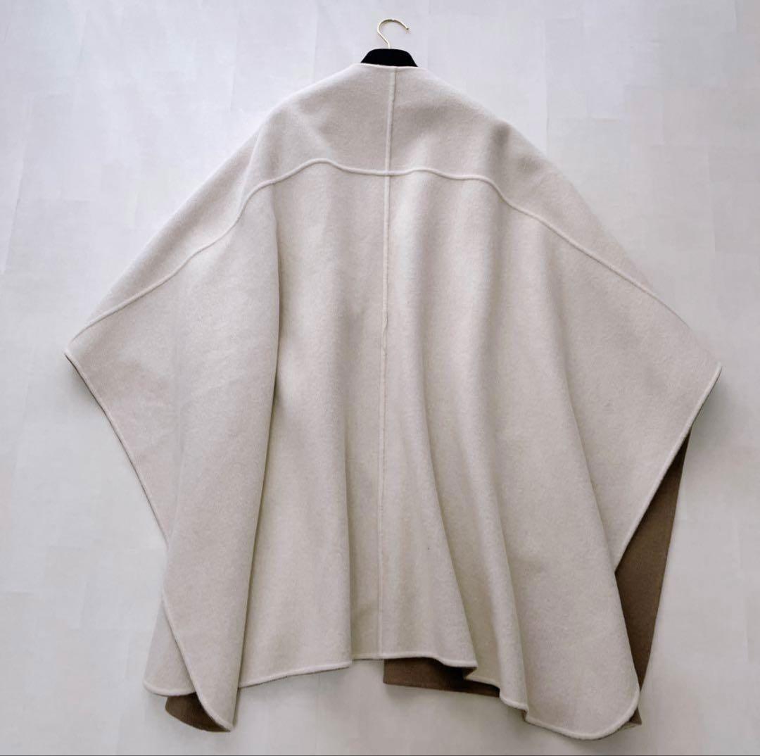 美品ロクユナイテッドアローズリバーポンチョコート五明祐子さん着用ベルト付