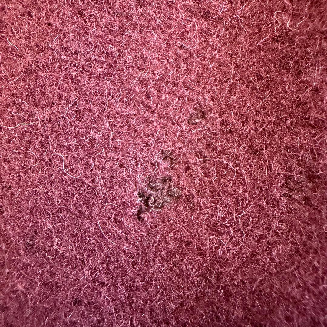 Holloway 90s USA製 ウール×レザー スタジャン ワインレッド L