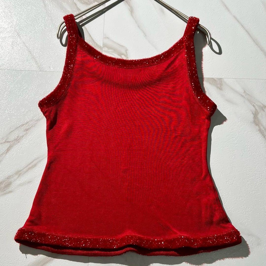 希少 Christian Dior キャミソール ラメ ノースリーブ